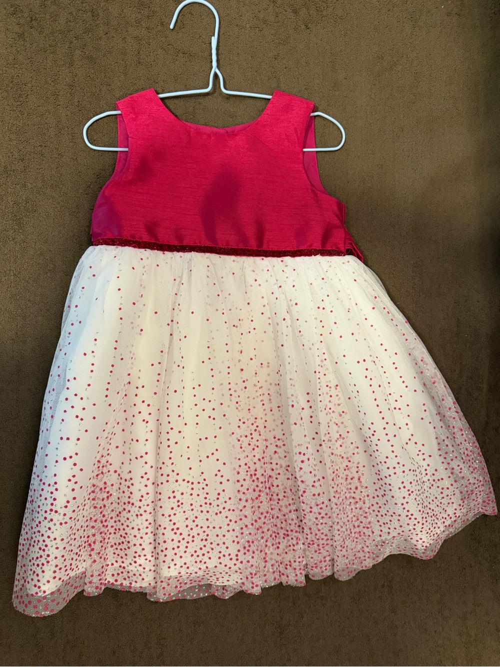 marmellata Pink and White Sparkle Tulle Dress